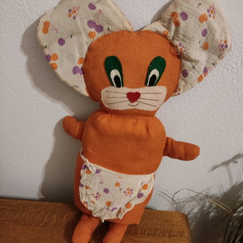 Cat doll old used 57cm