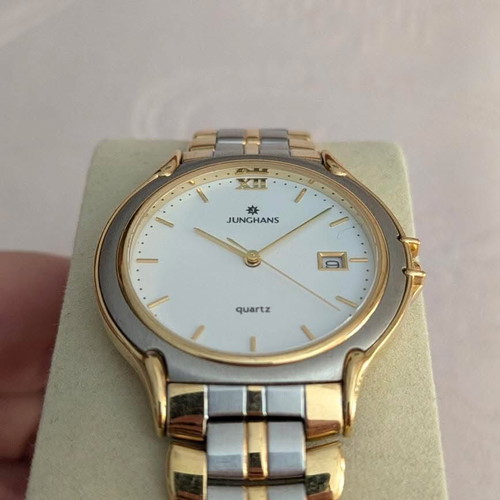 Junghans Armbanduhr 47/1675 Quartz watch like new, two toned