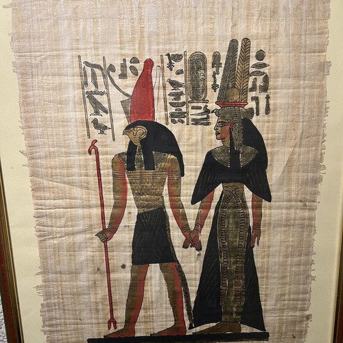 Papyrus from Egypt used, framed artwork