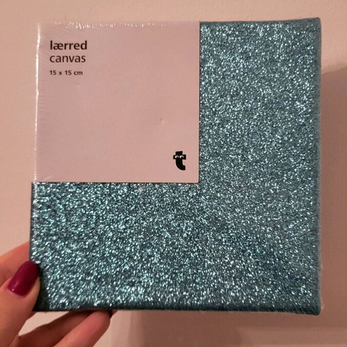 Canvas blue with glitter 15 x 15 cm new, sealed from Tiger