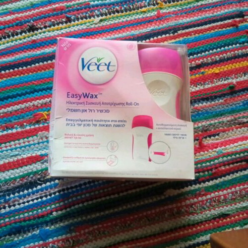 Hair removal set new with epilator, wax and strips