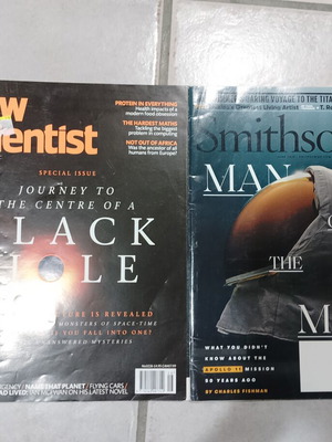 Science magazines used, New Scientist and Smithsonian