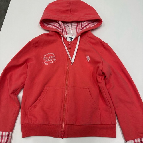 U.S. Polo Assn. hoodie for girls 6 years coral, like new
