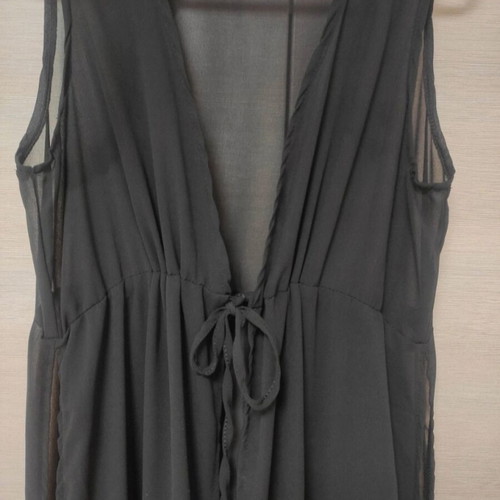 Brand new - Long sleeveless kimono coat beach coverup summer sarong slit