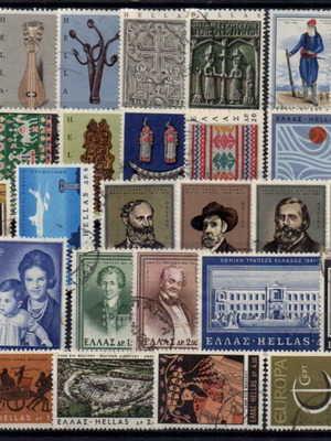 Συλλογή γραμματοσήμων 1964-1967 μεταχειρισμένη, 10 σειρές Ελλάδα