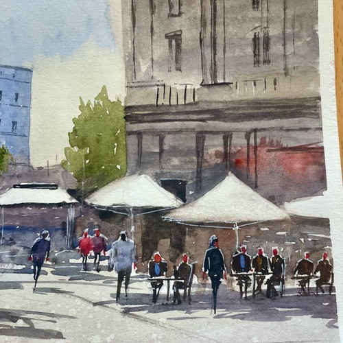 Hand-painted watercolor artwork 29 cm x 20.5 cm