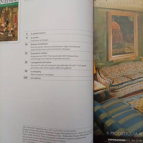 Ad Anteprima Magazine 1995 like new, vintage art and design