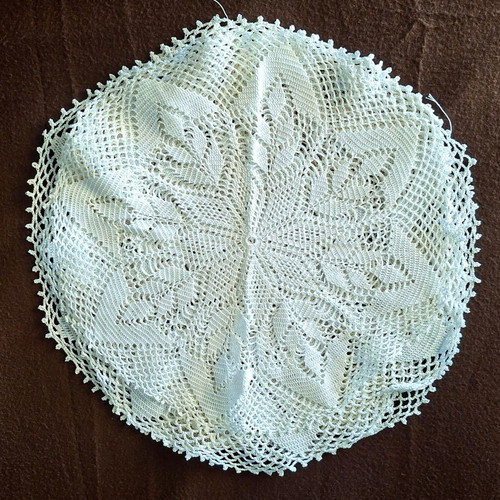 Handmade boho crochet doilies set of 4, diameter 34 cm