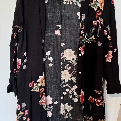 Arena black floral women's long shirt like new