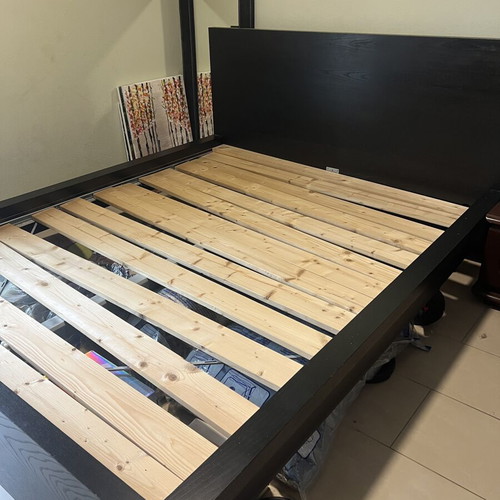 Double bed frame used 1.60x2.00 m modern IKEA design