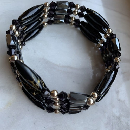 Magnetic Necklace or Bracelet 80cm with Hematite and Beads new