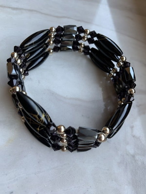 Magnetic Necklace or Bracelet 80cm with Hematite and Beads new