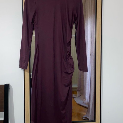 Celestino maxi burgundy dress with turtleneck like new, size S