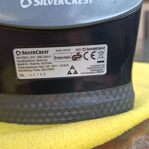 Silvercrest SDBG 2200 A1 Steam Iron with Ceramic Plate, New