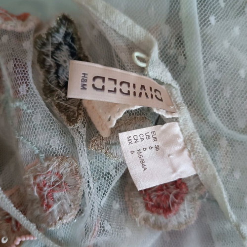 Fairy dress polka dot with tulle and embroidered details, like new, size S