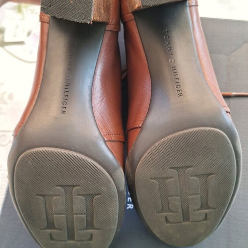 Tommy Hilfiger Women's Leather Ankle Boots used, brown, size 40