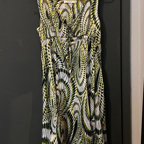 Kontatto dress like new, size M, green and yellow