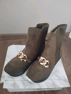 Sock-style boots new, suede, platform, size 39