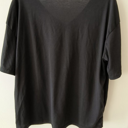 Mako T-shirt with star print new, one size, black and silver
