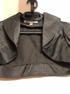 Bianco black satin bolero like new, size S