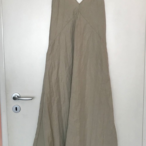 Massimo Dutti maxi dress 100% linen like new, XS/S, beige