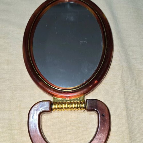 Hand mirror with two sides like new for magnification and reduction