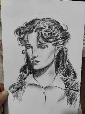 Portraits in Charcoal or Pencil A5 Size