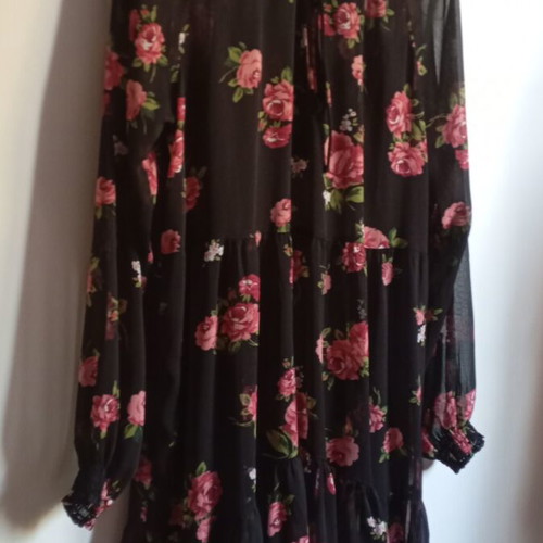 Stradivarius Floral Chiffon Dress like new, multicolor, size L