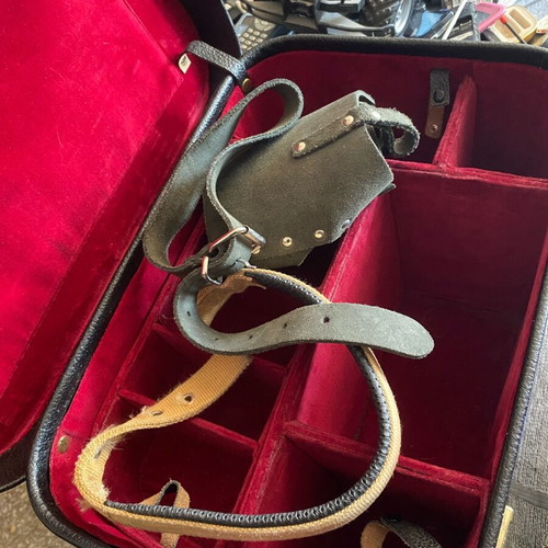 Leather case used for animal groomer tools