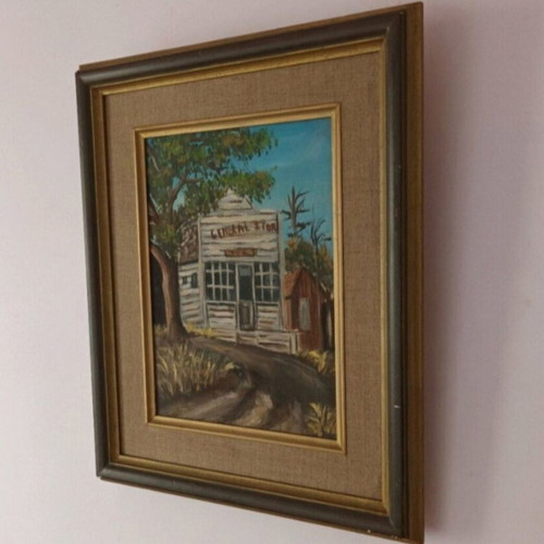 Oil painting used, signed, framed 50x42 cm