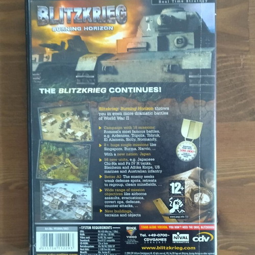 Blitzkrieg PC game used in good condition
