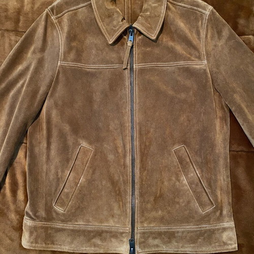 All Saints Brown Jacket Size M Like New With Small Tear