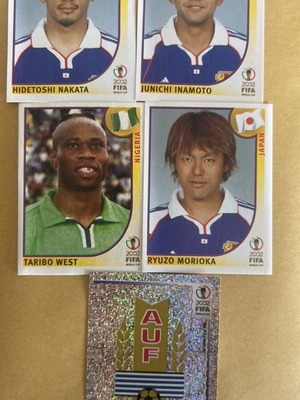 FIFA World Cup 2002 Panini stickers pack of 5 new