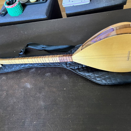 Cura Saz traditional string instrument 80cm with case