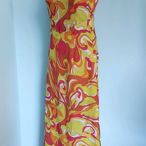 Fiery Dress silk chiffon with short lining, like new, size XS/S