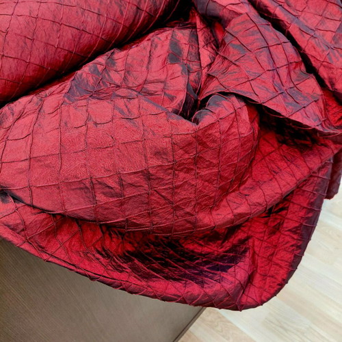 Taffeta curtain grenadine red 3 meters height 2.80m new