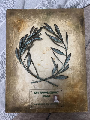 Athens 2004 Olympic Games Bronze Plaque Kotinos, like new