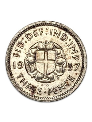 Silver UK Three Pence 1937 S53 like new