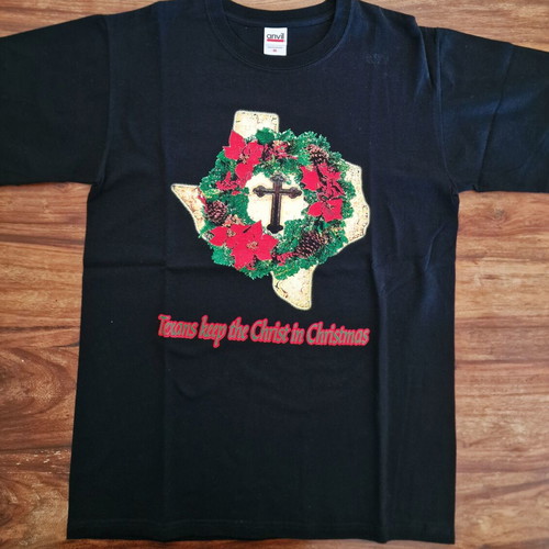 Texas t-shirt, 100% heavy cotton, black, size M