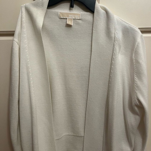 Michael Kors ivory cardigan new size Medium