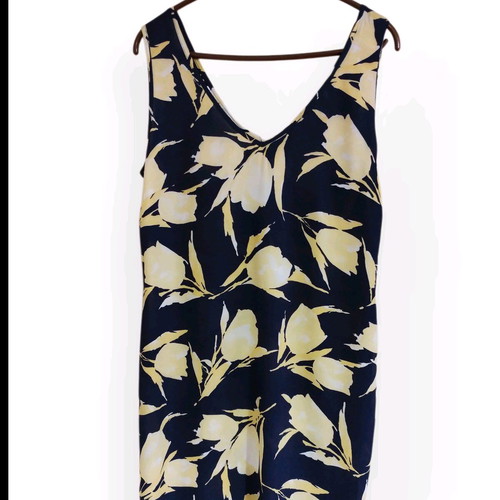 Anna Riska sleeveless printed dress used, size 3, blue and yellow