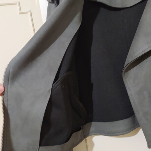 Zara suede jacket gray size medium like new