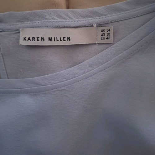 Karen Millen Silk Blouse New, Light Blue, Size XL