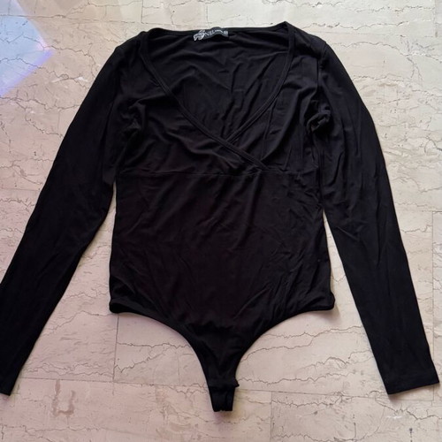 Makis Tselios long-sleeve shirt like new and black Anel bodysuit M