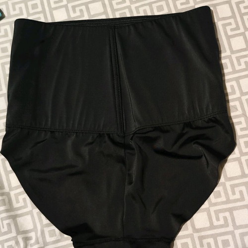 High waist underwear with latex new, black, sizes L-XL