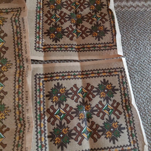 Stampato embroidery new with small doily, two napkins and two unstitched squares