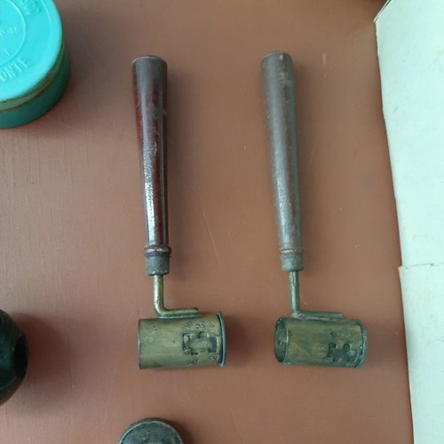 Rare collectible set of old hand-operated hunting tools used