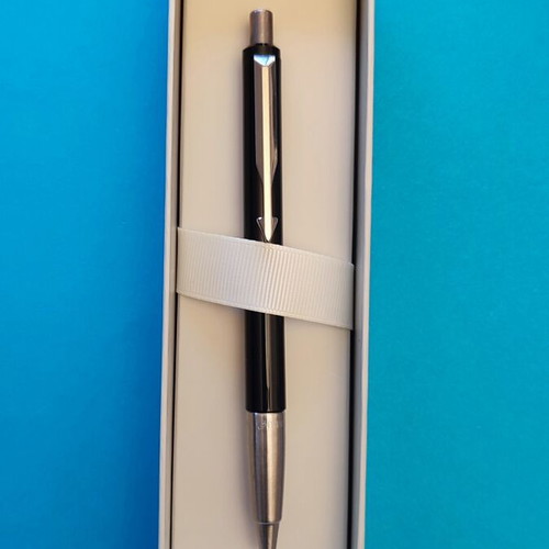 Parker pen black new, blue ink
