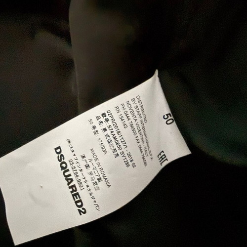 Dsquared2 leather jacket new, size 50, black