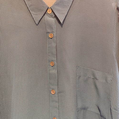 Transparent shirt Marks and Spencer new, green striped, size XXXL